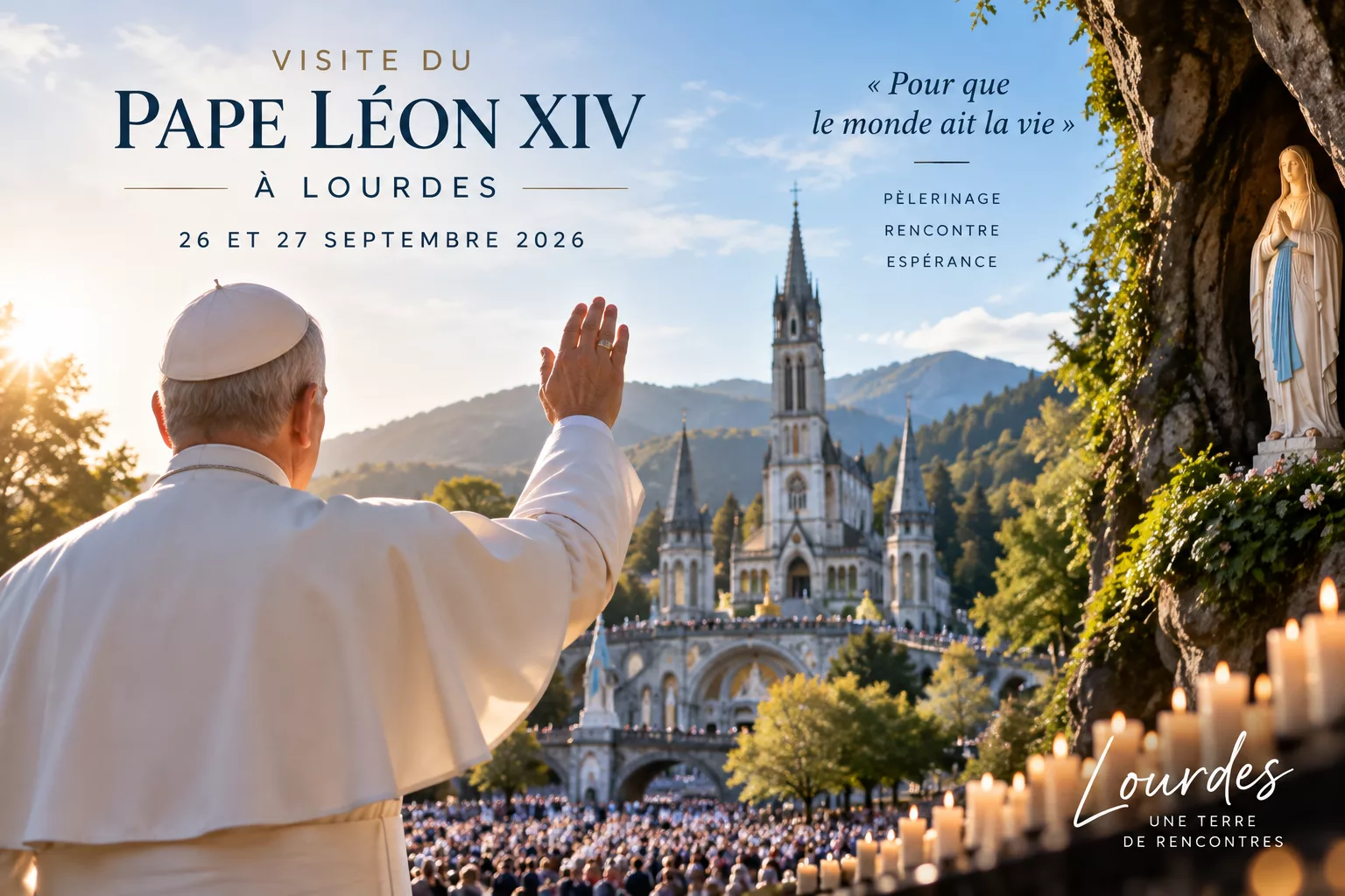 Pape à Lourdes
